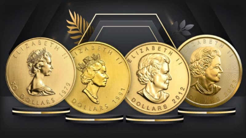 All the designs of the Gold Maple Leaf