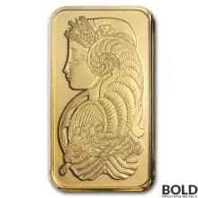1 oz PAMP Suisse Lady Fortuna Gold Bar (Lot of 10)