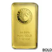 Box of 25 - 1 Gram Perth Mint Gold Bar