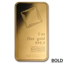 1 oz Valcambi Gold Bar (Lot of 10) .9999 Fine Gold in Assay