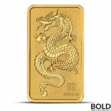 1 oz Perth Mint Lunar Dragon Gold Bar (Lot of 5)