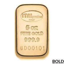 Gold 5 oz Italpreziosi Cast Bar