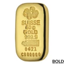 Icon for Gold 50 Gram PAMP Cast Bar