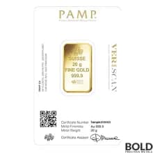 Gold Bar PAMP - 20 Gram