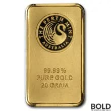 Gold Bar Perth Mint - 20 Gram