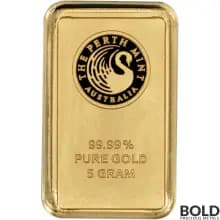 Gold Bar Perth Mint - 5 Gram
