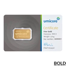 Icon for Gold Bar Umicore - 2.5 gram (In Assay)