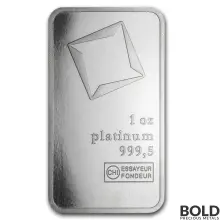 Platinum Bar Valcambi - 1 oz