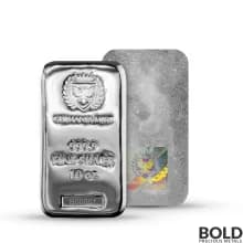 Silver 10 oz Germania Mint Cast Bar