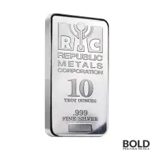 Silver 10 oz Republic Bar