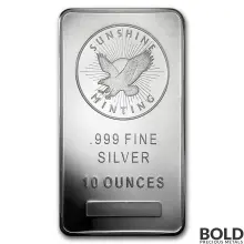 Silver 10 oz Sunshine Mint Bar