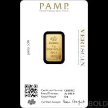 Gold Bar PAMP - 5 Gram