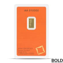 1/2 Gram Valcambi Gold Bar