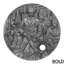 Icon for 2022 Silver 2 oz Niue Gangsters John Dillinger Antiqued Ultra High Relief