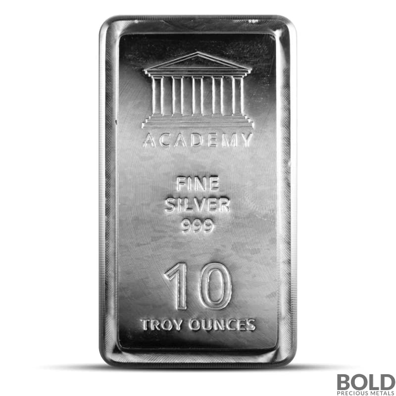 10 oz Academy Stacker Silver Bar