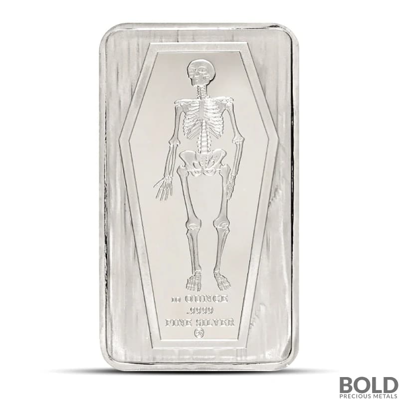 10 oz Skeleton Silver Bar