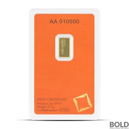1/2 Gram Valcambi Gold Bar