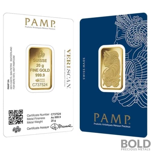 Gold Bar PAMP - 20 Gram