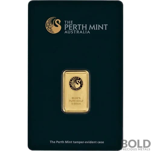 Gold Bar Perth Mint - 5 Gram