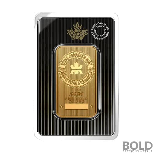 Gold Bar Royal Canadian Mint (RCM) - 1 oz