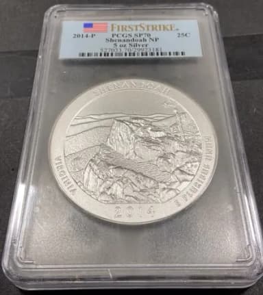 Icon for 2014 Silver 5 oz ATB Shenandoah NP First Strike PCGS SP70