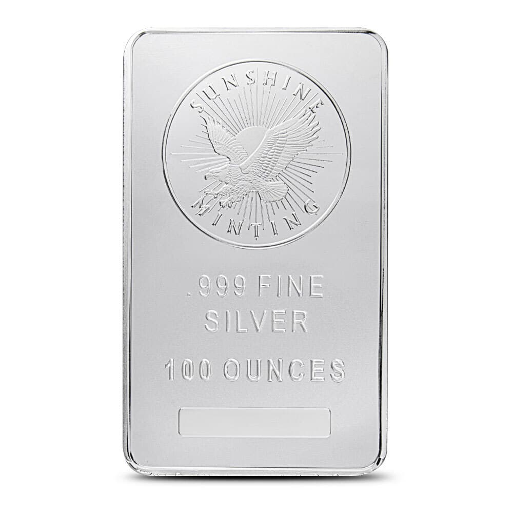 100 oz Sunshine Silver Bar