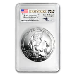 2013 Silver 5 oz ATB Mount Rushmore NP First Strike PCGS MS69 DMPL  (Mercanti)