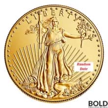 1/10 oz American Eagle Gold Coin (Tube of 50, BU, Random)