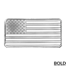 Highland Mint 10 oz Flag Silver Bar - Lot of 5