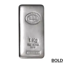 1 Kilo JBR Silver Bar (Lot of 5)