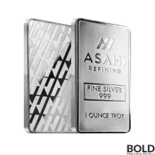 1 oz Asahi Silver Bar 999 Fine - Tube of 20 Bars