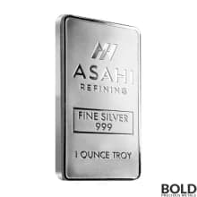 1 oz Asahi Silver Bar 999 Fine - Tube of 20 Bars