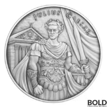 1 oz Legendary Warriors: Julius Caesar Silver Round BU - Tube of 20