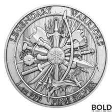 1 oz Legendary Warriors: Julius Caesar Silver Round BU - Tube of 20