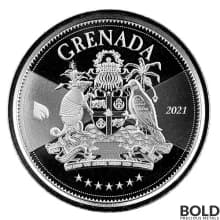 2021 EC8 Grenada: Coat of Arms 1 oz Silver BU