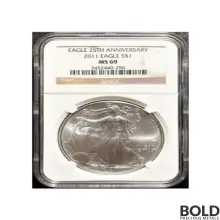 2011 American Eagle 25th Anniversary MS69