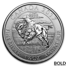 2017 1.25 oz Canadian Bison Silver Coin