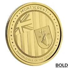2018 EC8 Montserrat Emerald Isle 1 oz Gold BU
