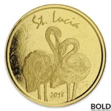 2018 EC8 St. Lucia Flamingo 1 oz Gold BU