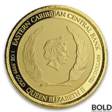 2019 Antigua & Barbuda: Barbuda Rum Runner 1 oz Gold Proof (Colored)