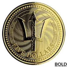 2019 Barbados Trident Gold 1 oz BU