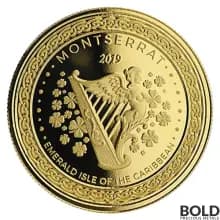 2019 EC8 Montserrat Emerald Isle 1 oz Gold BU
