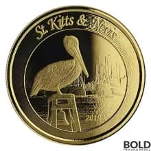 2019 EC8 St Kitts & Nevis Brown Pelican 1 oz Gold BU
