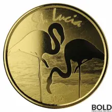 2019 EC8 St. Lucia Flamingo 1 oz Gold BU