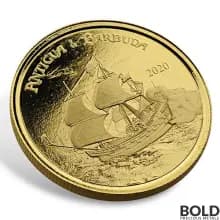 2020 Antigua & Barbuda: Barbuda Rum Runner 1 oz Gold BU