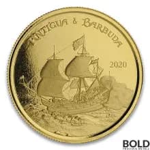 2020 Antigua & Barbuda: Barbuda Rum Runner 1 oz Gold BU