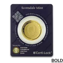 2020 Antigua & Barbuda: Barbuda Rum Runner 1 oz Gold BU