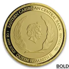 2020 Antigua & Barbuda: Barbuda Rum Runner 1 oz Gold BU