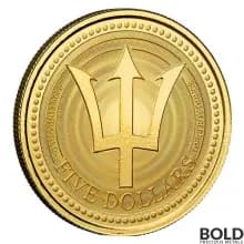 2021 Barbados Trident Gold 1 oz BU