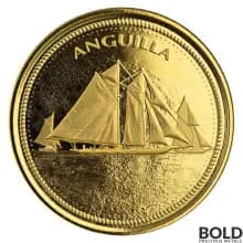 2021 EC8 Anguilla: Sailboat 1 oz Gold BU